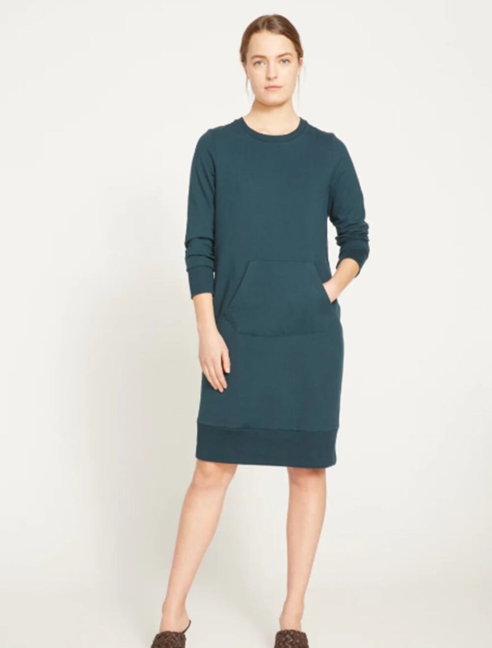 Universal Standard Bree Sweatshirt Dress Deep Sea Size XS or 10-12